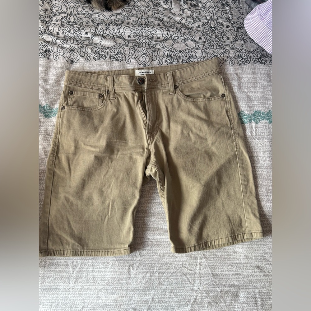 Jack & Jones Men's Tan Cotton Shorts